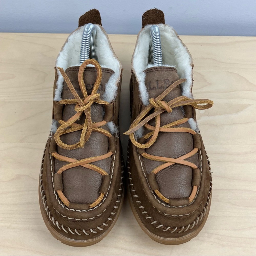 L.L. Bean Women’s Size 7.0 M Wicked Good Lodge Chukka Slipper Booties Brown - Picture 4 of 10